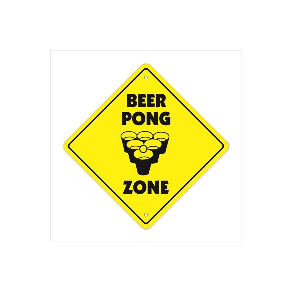 SignMission X-Beer Pong-M 12 x 12 in. Zone Xing Crossing Sign - Beer Pong-M-image-OPC-P6J6CY6-NEW