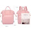(pink) Multi-use Baby Nappy Backpack Mommy Bag 5