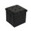 (Black) Folding Ottoman Footstool  Storage Box 5