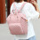 (pink) Multi-use Baby Nappy Backpack Mommy Bag 7