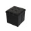 (Black) Folding Ottoman Footstool  Storage Box 8
