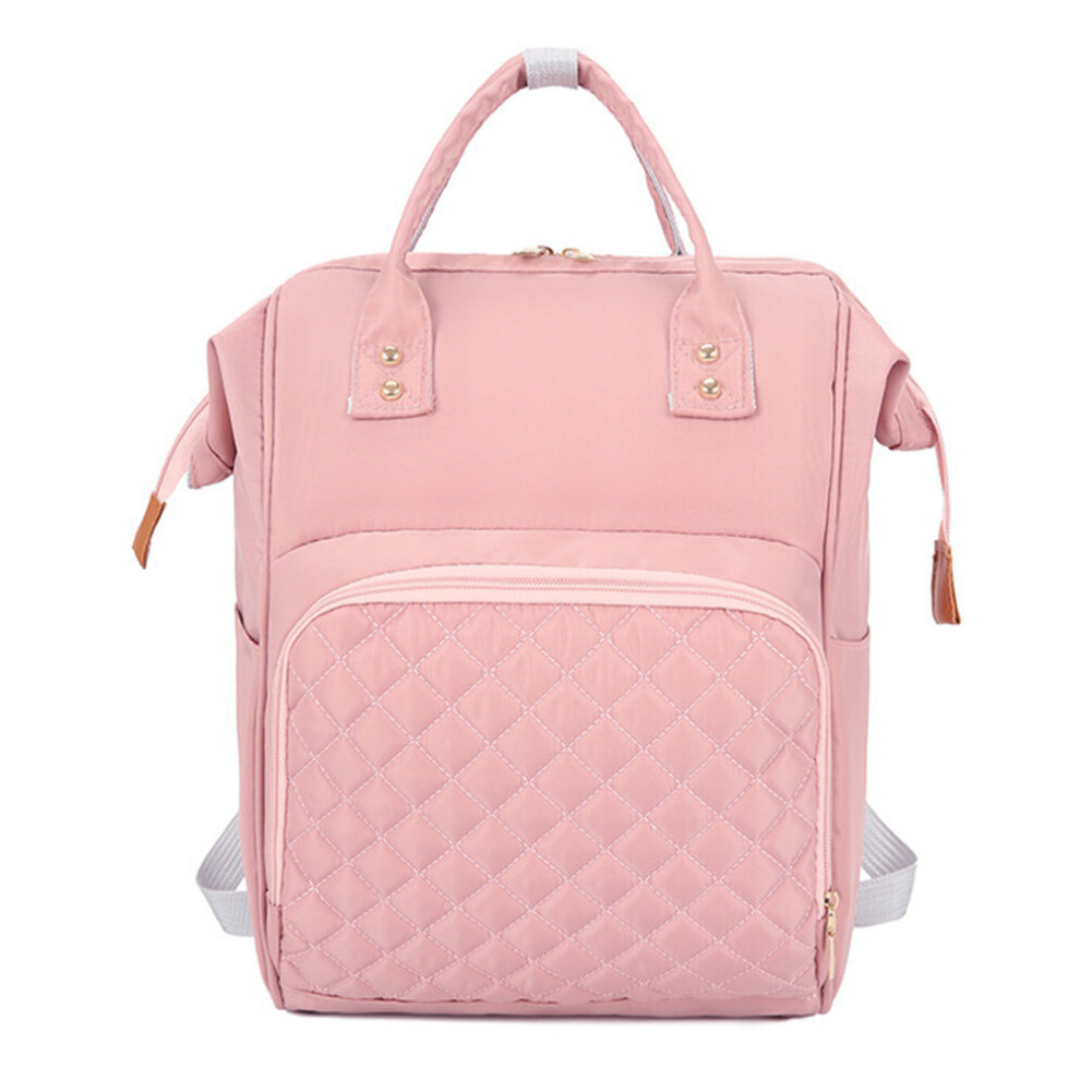 (pink) Multi-use Baby Nappy Backpack Mommy Bag