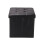 (Black) Folding Ottoman Footstool  Storage Box 1