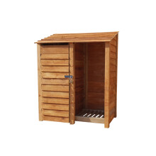 (6ft, Rustic Brown) Wooden Tool Store - Standard Roof (L-227cm, H-126cm / 180cm, W-81cm)