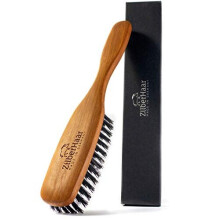 ZilberHaar Long Hair & Beard Brush - Made From Stiff First Cut Boar Bristles And Pearwood - Perfect Skin Care for Men…