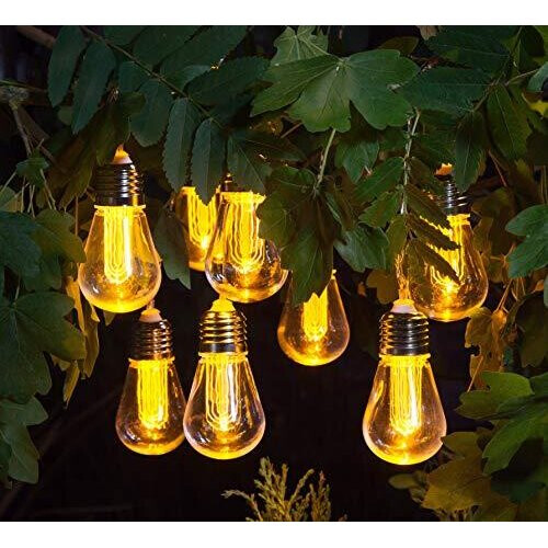 Noma 10 Edison Style Bulb Light String with Warm White LED's, Battery Operated