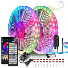 LED Strip Lights 20M Ultra-Long LED Lights Strip Music Sync, App Control with Remote, 600LEDs RGB LED Lights for Bedroom, DIY Color Options LED Tape