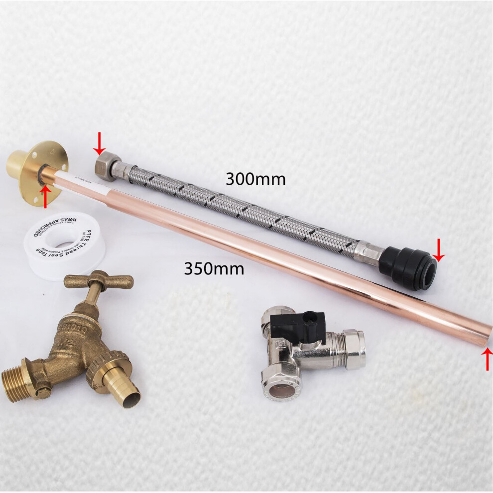 FixTheBog GARDEN TAP KIT DIY Fit OUTDOOR Tap All BRASS COMPRESSION fittings