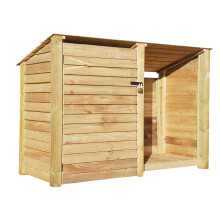 (6ft, Light Green) Wooden Tool Store - Reversed Roof (L-227cm, H-126cm / 180cm, W-81cm)