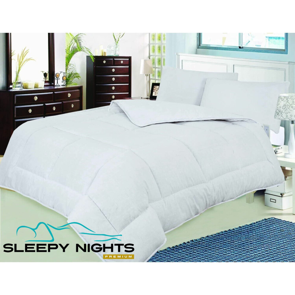 (King) Hotel Quality 5* Egyptian Cotton Percale Premium Duvet - 4.5 Tog Summer Quilt