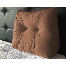 (Brown) Suede Wedge Headboard Cushion for Armchair