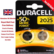 Duracell DL2025 BR2025 CR2025 3V Lithium Coin Battery with Baby Secure Technology, Pack of 2