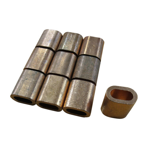 3MM, Oval Section, Copper Ferrules / Sleeves For Stainless Wire Rope 2