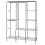 Portable Wardrobe Clothes Rack Storage Organizer with Shelf Grey 6