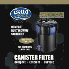 Betta Choice 700 UV Canister Filter Aquariums up to 150L MF638