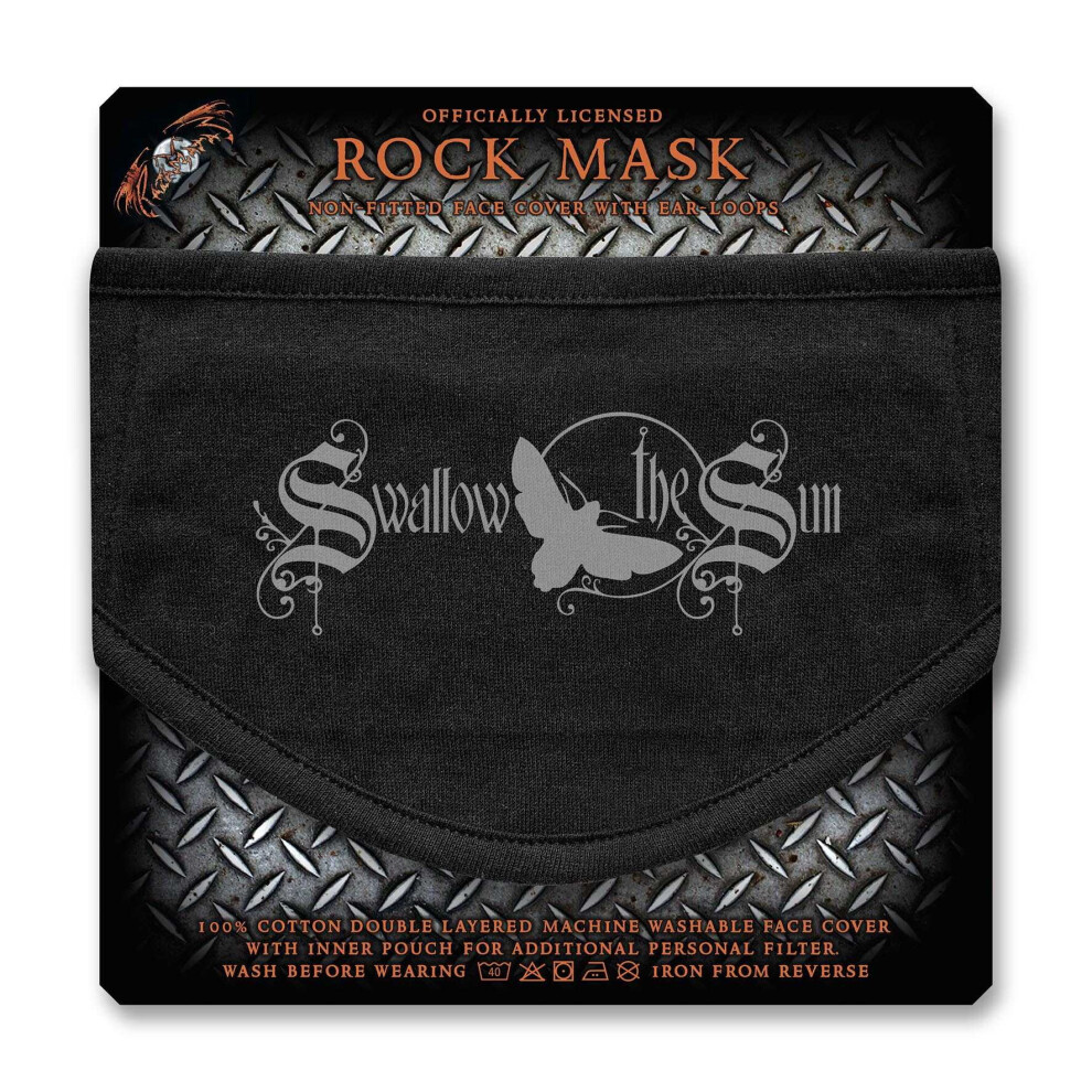 Black Swallow The Sun 'Logo' (Black) Face Mask