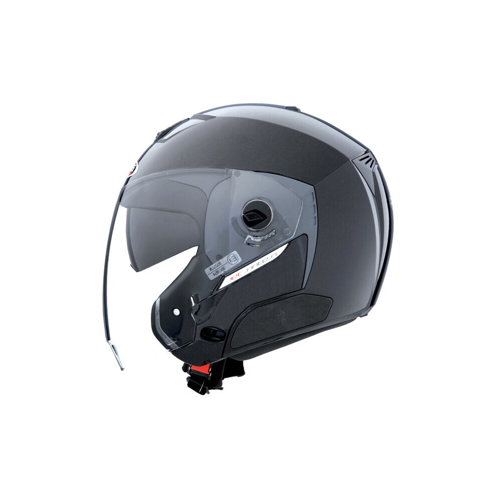 (S) Caberg Jet Sintesi Metal Gloss Helmet Bluetooth Ready Double Visor Acu Approved Black 5032173472655