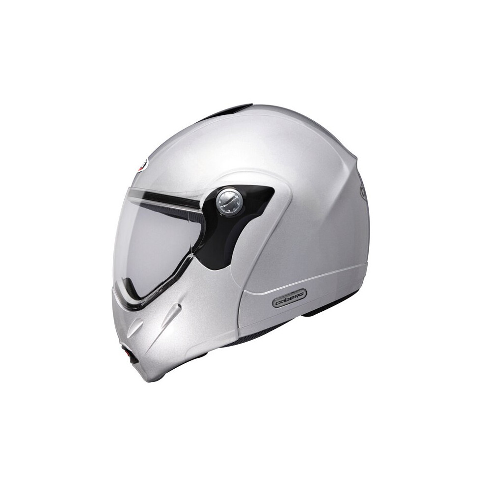 (3Xs) Caberg Rhyno Junior Helmet Gloss Integrated Sun Visor Acu Approved Silver 8002391005376