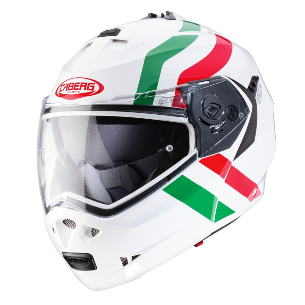 (Xs) Caberg Duke Ii Super Legend Italia Full Face Motorcycle Helmet White 8002391070336