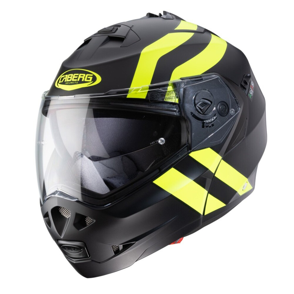 (Xs) Caberg Duke Ii Super Legend Matt Full Face Motorcycle Helmet Black/ Yellow 8002391070237