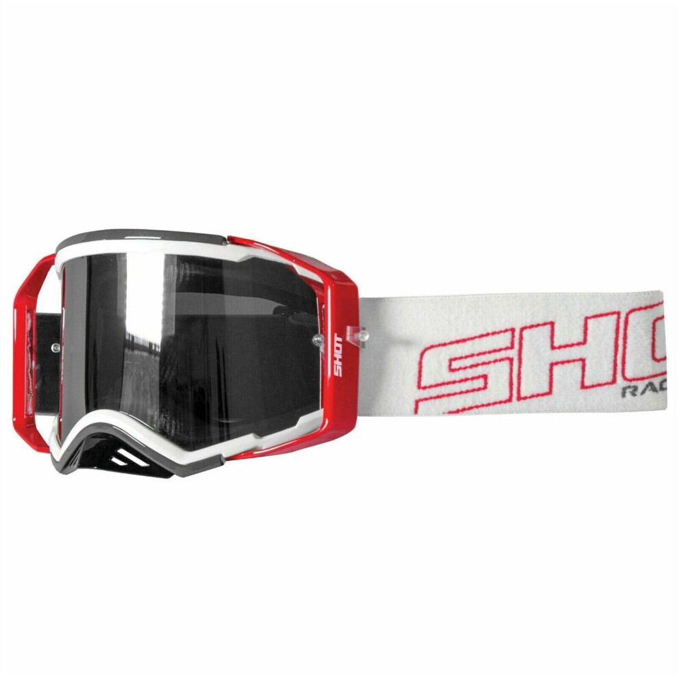 Shot Lite Motocross Mx Enduro Off Road Prospect Vision Goggle Grey Red White White,Red,Grey 3701030076184