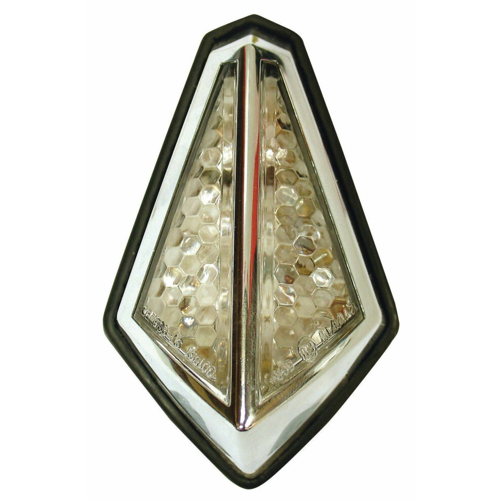 Bike It Blaze Chrome Led Rear With Clear Lens Light 5034862236128