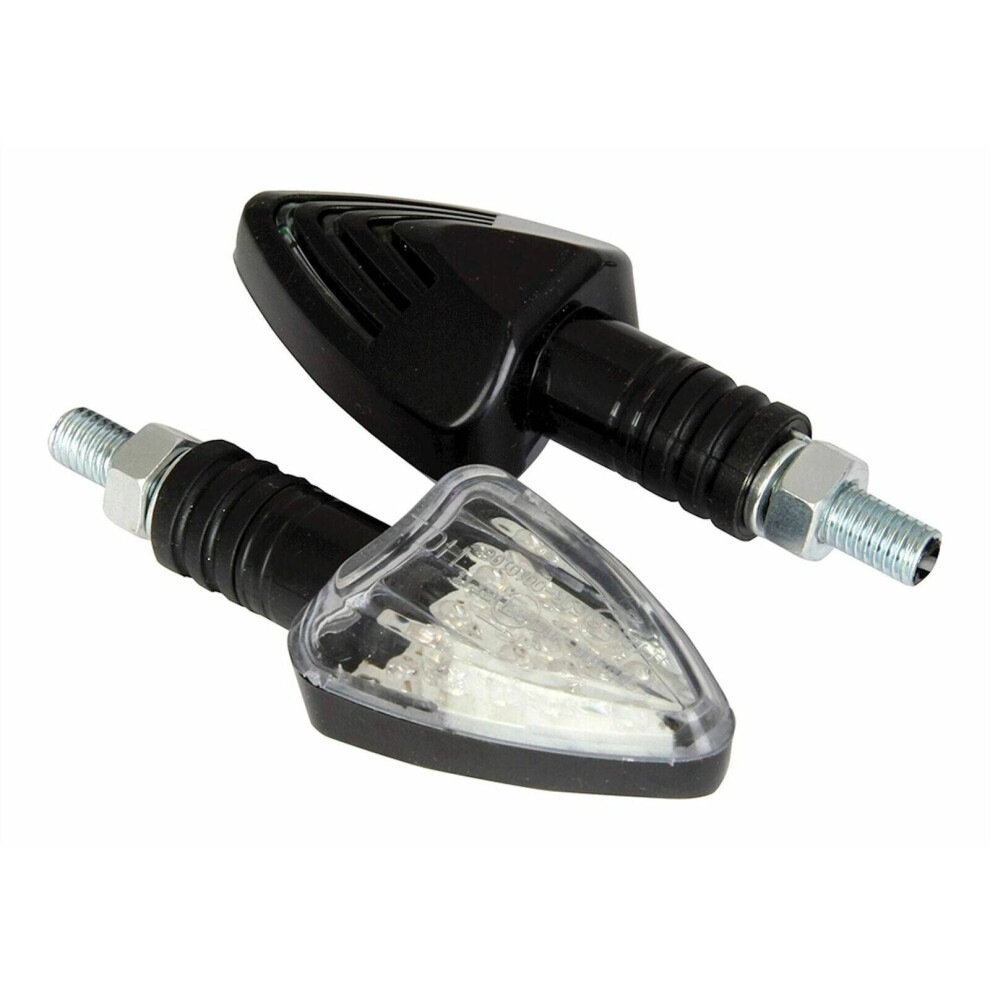 Bike It Led Arrow Motorcycle Indicators With Body And Clear Lens Black 5034862337481