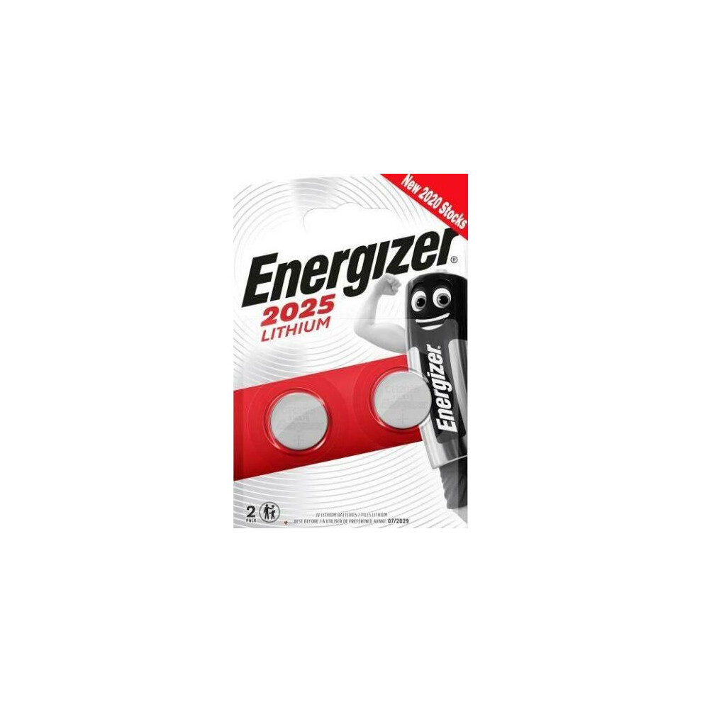 Energizer CR2025 3V Lithium Coin Cell Battery DL2025 with Baby Secure Technology Pack of 2