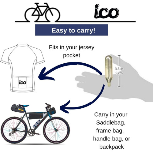 ICO -  Pumps MTB CO2 cartridge 16g threaded - 10 PACK 1