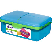 Sistema Lunch Slimline Quaddie 1.5L Microwave Freezer Safe Assorted Colors
