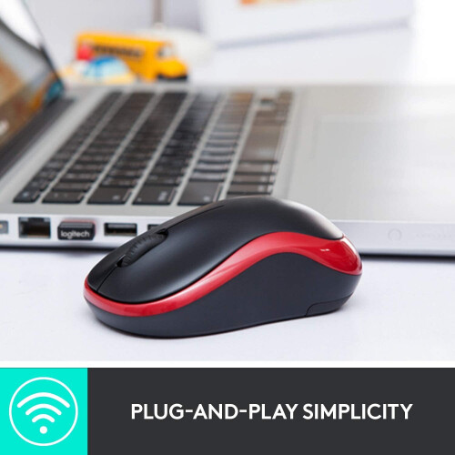 Logitech Logitech M186 Wireless Mouse, 2.4GHz with USB Mini Receiver 2