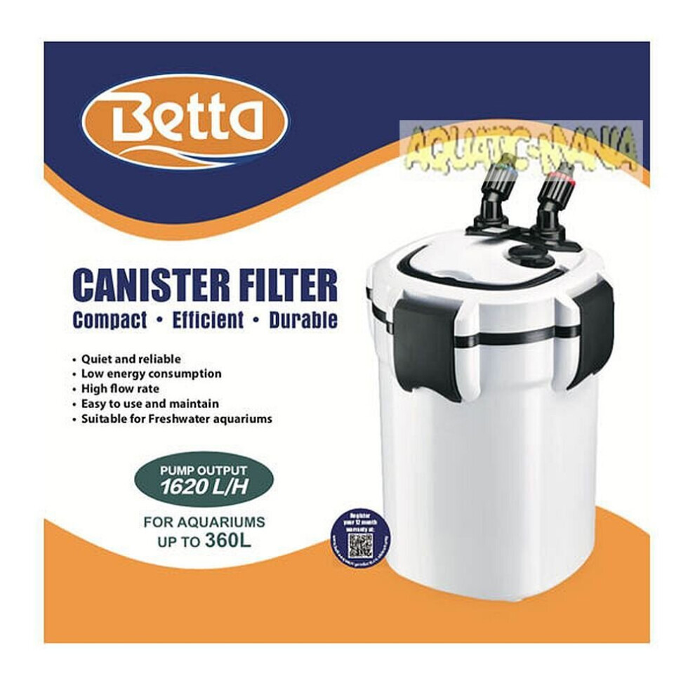 Betta 1620 Aquarium Canister Filter for 360L Aquariums MF641