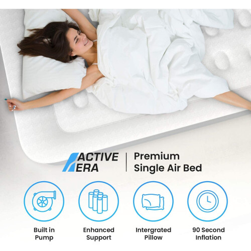 Active Era AirBed with a Built-in Electric Pump and Pillow- Premium Single Size 1
