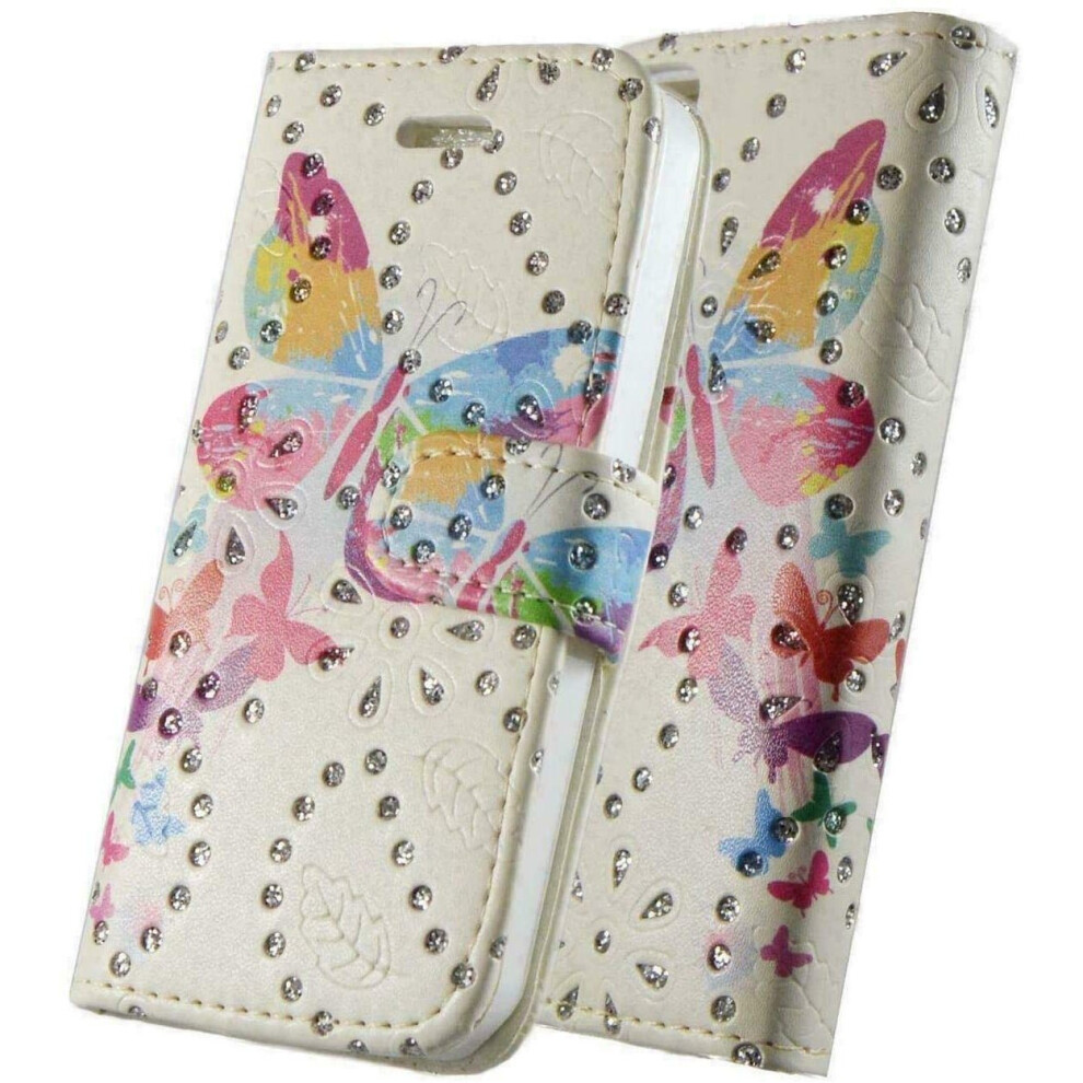 (RAINBOW BUTTERFLY) For Samsung Galaxy A51 Phone Case, Cover, Flip Book, Wallet, Folio, Leather / Gel