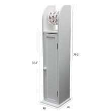 White Free Standing Toilet Roll Holder G-0061