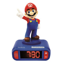 Despertador luz nocturna digital LEXIBOOK - Super Mario - 3D luminoso y sonoro - Azul y rojo - Niño