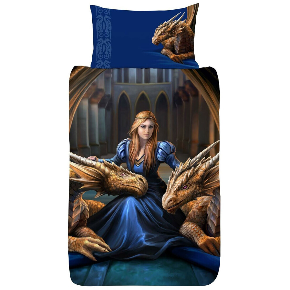 Dragon Anne Stokes Fierce Loyalty Single Duvet Cover Set