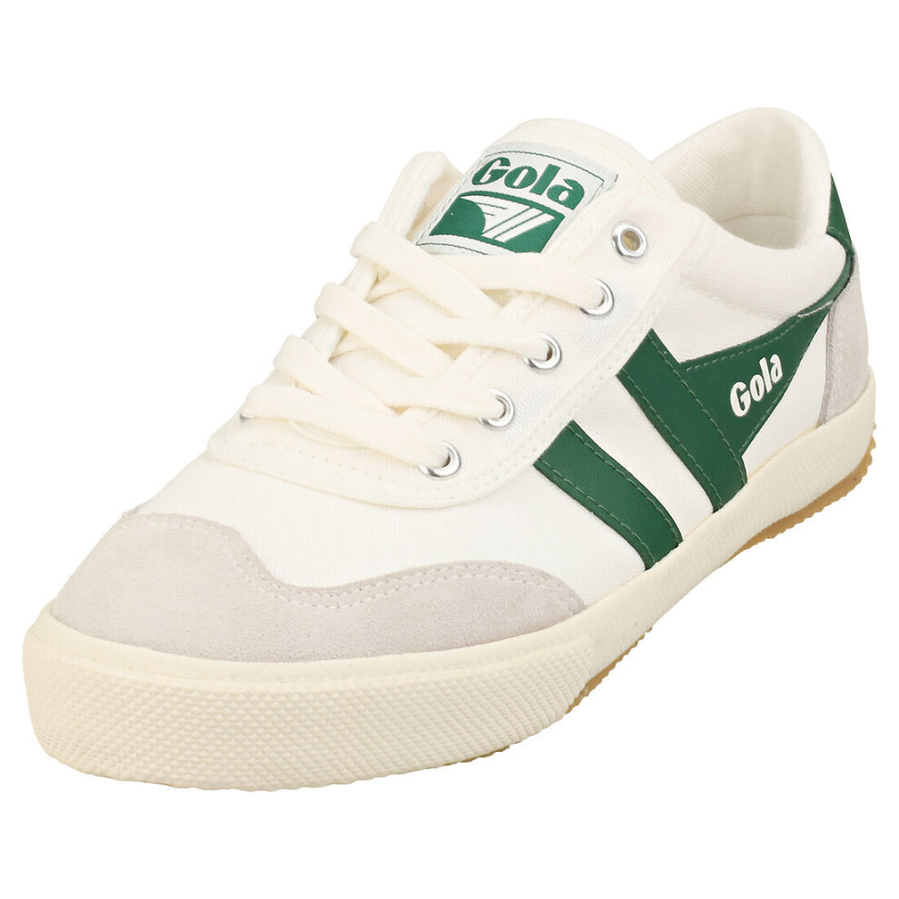 (5) Gola Badminton Womens Casual Trainers in Off White Green