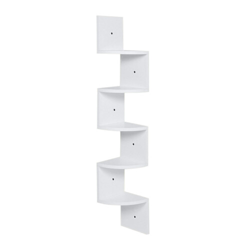 Living And Home (White) Floating Wall Corner Shelves Display Storage Rack 2