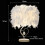 Living And Home Love White Feather Table Lamp Desk Light Bedside Sitting Room 4