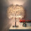 Living And Home Crystal White Feather Table Lamp Desk Light Bedside Sitting Room 6