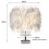Living And Home Crystal White Feather Table Lamp Desk Light Bedside Sitting Room 3