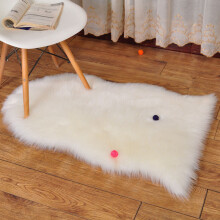 Shaggy Fluff Rug Bedroom Carpet Floor Mat Anti-Skid Living Room Rugs, 60x90CM