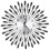 Living And Home (Black) Large 3D Wall Clock Art Metal Diamond Silent Clock 5
