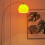 Living And Home (Orange, 145-220cm) Modern Arched Floor Lamp Reading Light Marble Base 3