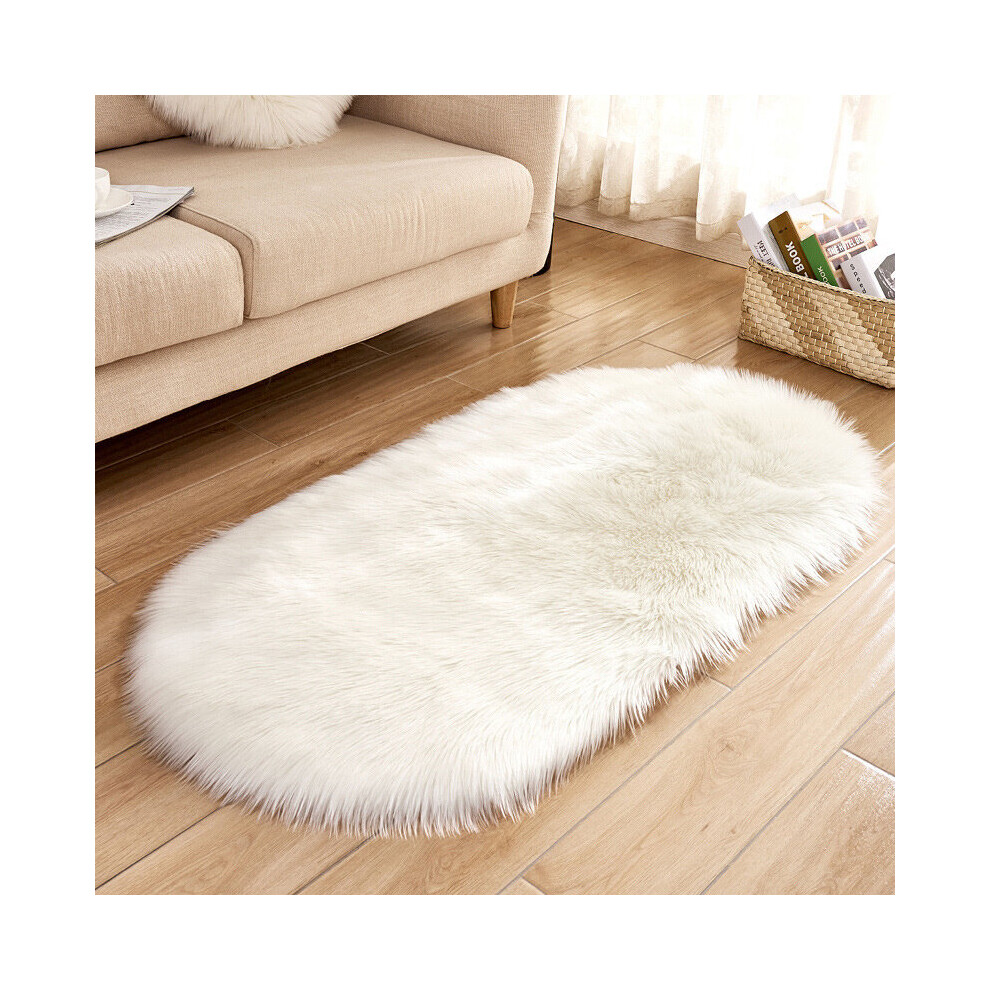 (60x90CM) Faux Fur Sheepskin Rug Shaggy Area Rugs Carpet Mat