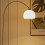 Living And Home (White, 130-180cm) Modern Arched Floor Lamp Reading Light Marble Base 4