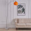Living And Home (Orange, 145-220cm) Modern Arched Floor Lamp Reading Light Marble Base 5