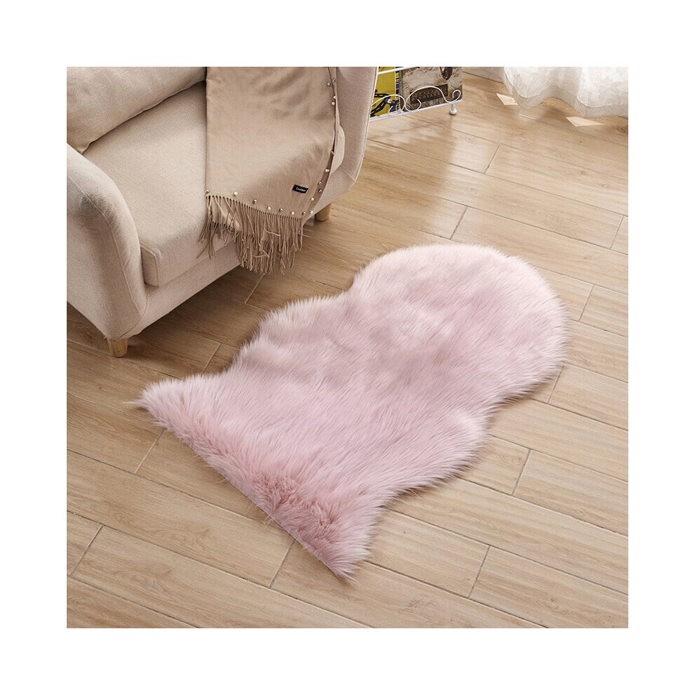 (60x90CM) Shaggy Fluff Rug Bedroom Carpet Floor Mat Anti-Skid Living Room Rugs