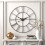 Living And Home 60CM Large Silent Metal Round Wall Clock with Roman Numerals 1